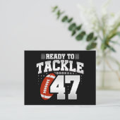 47 Jahre altes Tackle Football Party 47. Geburtsta Postkarte (Stehend Vorderseite)