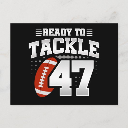 47 Jahre altes Tackle Football Party 47. Geburtsta Postkarte (Vorderseite)