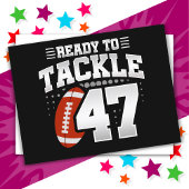 47 Jahre altes Tackle Football Party 47. Geburtsta Postkarte