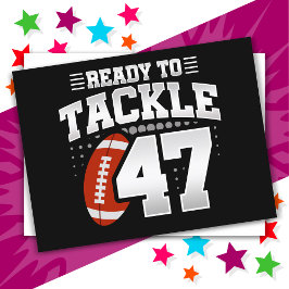 47 Jahre altes Tackle Football Party 47. Geburtsta Postkarte