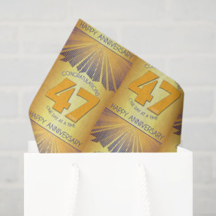 47 Jahre Golden Ray 12-Schritte-Jubiläums-Tasche Seidenpapier