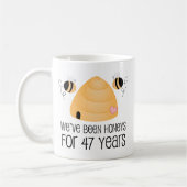 47. Jahrestags-Paar-Geschenk Kaffeetasse (Links)