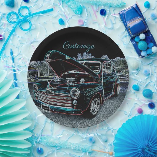 47 Klassische Automobile Pappteller (Party)