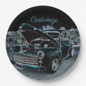 '47 klassischer Automobil-Papier-Teller Pappteller (Vorderseite)