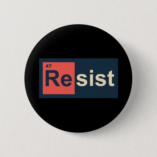 47 Periodischer Tisch gegen Trump Button (Vorderseite)