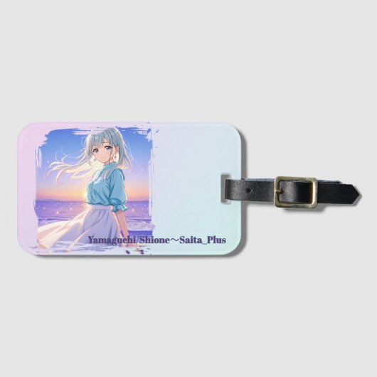 47_Plus 山口 潮音 - Yamaguchi Shione Gepäckanhänger (Vorderseite (Horizontal))