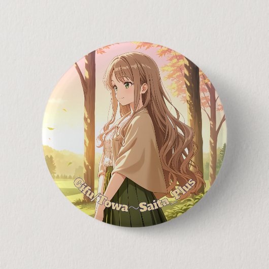 47_Plus 岐阜 灯羽 - Gifu Towa Button (Vorderseite)