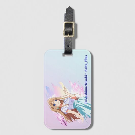 47_Plus 福島 希咲 - Fukushima Kisaki Gepäckanhänger (Vorderseite Vertikal)