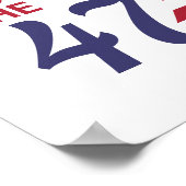 47. Präsident, amerikanische Trump-Flagge Poster (Ecke)