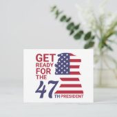 47. Präsident, amerikanische Trump-Flagge Postkarte (Stehend Vorderseite)