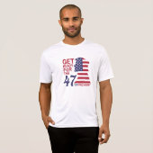 47. Präsident, amerikanische Trump-Flagge T-Shirt (Vorne ganz)