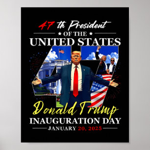 47 Präsident der Vereinigten Staaten D Trump Amtse Poster