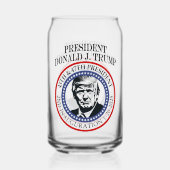 47. Präsident Donald Trump Einweihung Keepake Dosenglas (Rückseite)