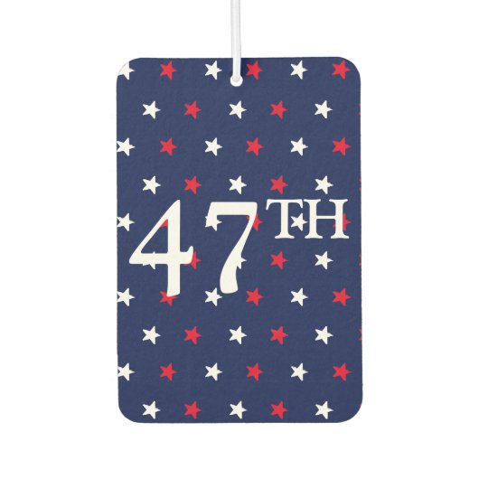 47 Präsident Rot-Weiß-blaue Sterne patriotisch Autolufterfrischer (Vorderseite)