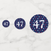 47 Präsident Rot-Weiß-blaue Sterne patriotisch Konfetti (Rückseiten)