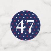 47 Präsident Rot-Weiß-blaue Sterne patriotisch Konfetti (Klein Vorderseite)