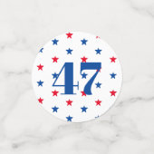 47 Präsident rot-weiße und blaue Sterne patriotisc Konfetti (Klein Vorderseite)