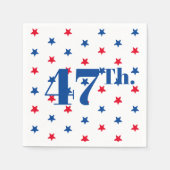 47 Präsident rot-weiße und blaue Sterne patriotisc Serviette (Vorderseite)