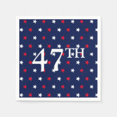 47 Präsident rot-weiße und blaue Sterne patriotisc Serviette (Vorderseite)