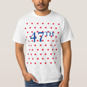 47 Präsident rot-weiße und blaue Sterne patriotisc T-Shirt