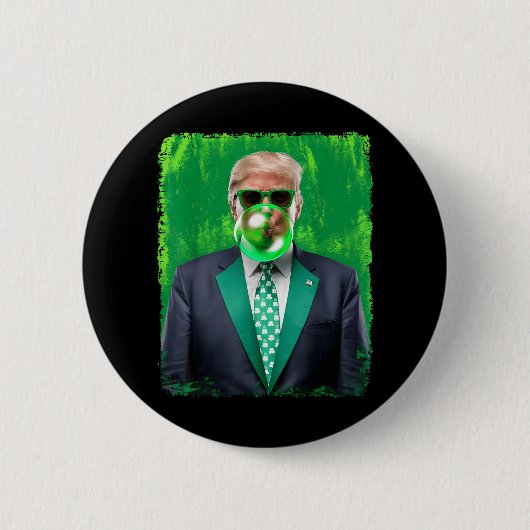 47. Präsident St Patricks Day Irish Trump B Button (Vorderseite)