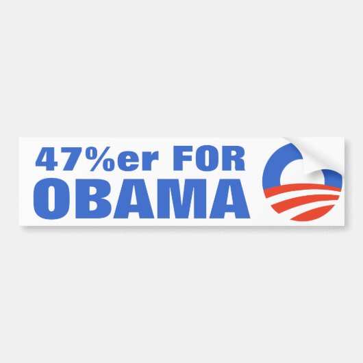 47 Prozent für Obama 2012 Autoaufkleber (Vorne)