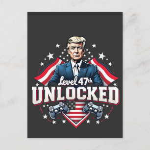 47. Stufe des unverschlossenen Trump-Won-Inagurati Postkarte