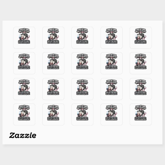 47 Tabs Possum Aufkleber (Blatt)