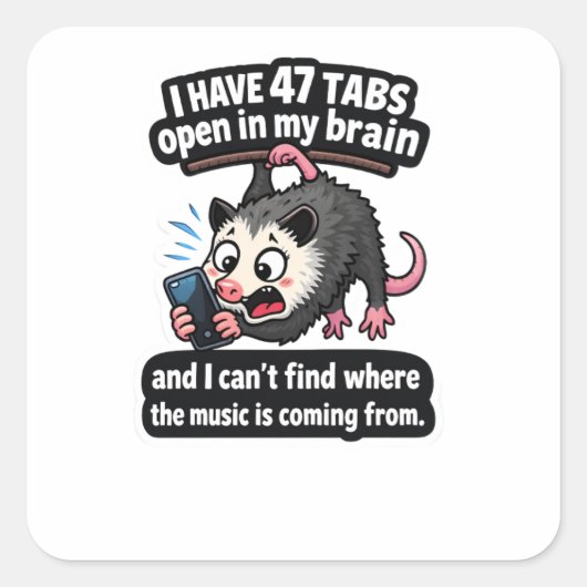 47 Tabs Possum Aufkleber (Vorderseite)