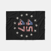 47 Trump 2024 American Flag (auf der Rückseite) 1 Fleecedecke (Vorderseite (Horizontal))