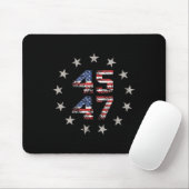 47 Trump 2024 American Flag (auf der Rückseite) 1 Mousepad (Mit Mouse)