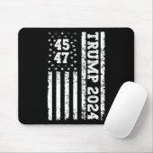 47 Trump 2024 Amerikanische Flagge 2 Mousepad (Mit Mouse)