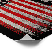 47 Trump 2024 Amerikanische Flagge 4 Poster (Ecke)