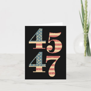 47 Trump 2024 Vintag Flag Unterstützung Trump 45 4 Karte