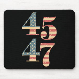 47 Trump 2024 Vintag Flag Unterstützung Trump 45 4 Mousepad