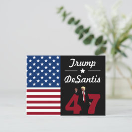47 Trump Desantis 2024 Postkarte