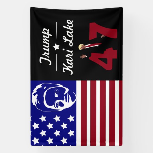 47 Trump Kari Lake 2024 Banner (Vertikal)