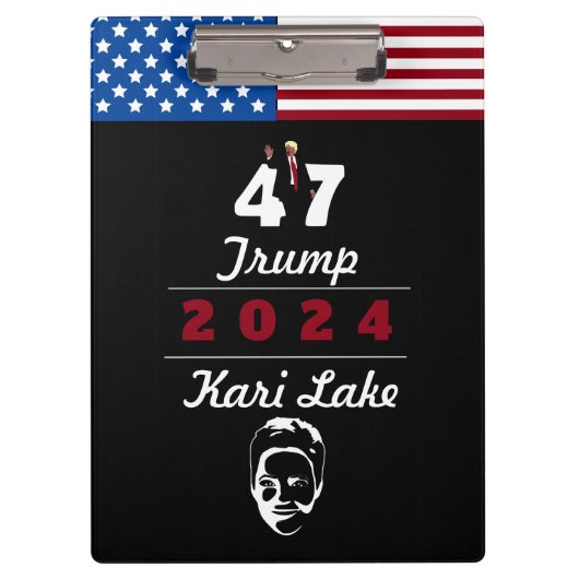 47 Trump Kari Lake 2024 Notebook Klemmbrett (Vorderseite)