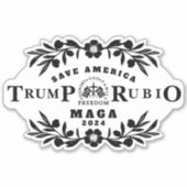 47 Trump Rubio 2024 Aufkleber (Vorderseite)