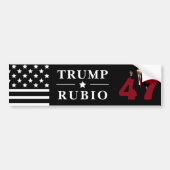 47 Trump Rubio 2024 Autoaufkleber (Vorne)