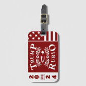 47 Trump Rubio 2024 Gepäckanhänger (Vorderseite Vertikal)