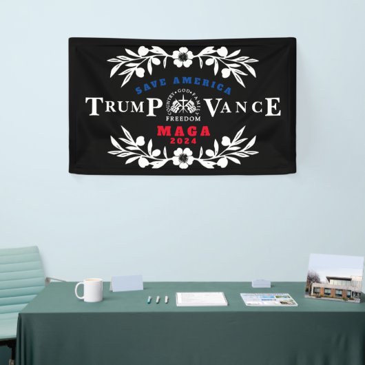 47 Trump Vance 2024 Banner (Messeveranstaltung)