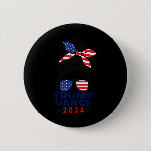 47 Trump Vance 2024 Vp America Election Women Girl Button