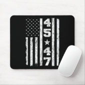 47 Trump Vintag US-Flagge 2024 Präsidentschaftswah Mousepad (Mit Mouse)