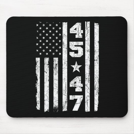 47 Trump Vintag US-Flagge 2024 Präsidentschaftswah Mousepad (Vorne)