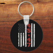 47 Trump Vintag US-Flagge 2024 Präsidentschaftswah Schlüsselanhänger (Vorderseite)