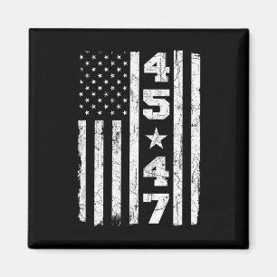 47 Trump Vintage USA-Flagge 2024 Präsidentenwahl  Magnet