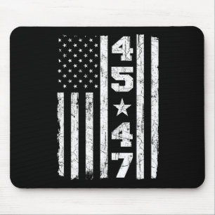 47 Trump Vintage USA-Flagge 2024 Präsidentenwahl  Mousepad
