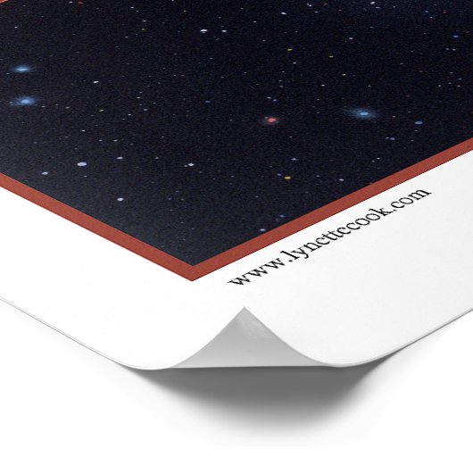 47 Ursae Majoris b and Moon Print Poster (Ecke)