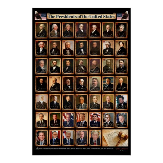 47 US-Präsidenten Donald Trump Portrait Poster (Vorderseite)